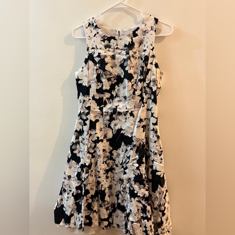 Black and white flower dress